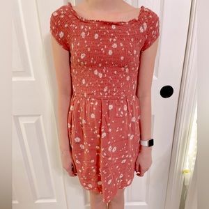 Abercrombie Kids light orange floral dress